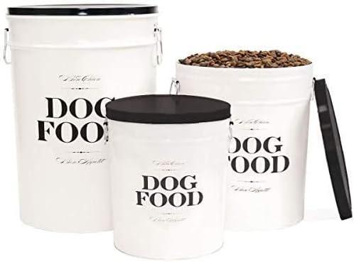 Large Airtight Metal Dog Food Storage Canister