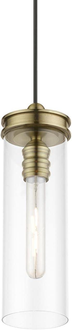 Livex Lighting Devoe 1 - Light Pendant in  Antique Brass