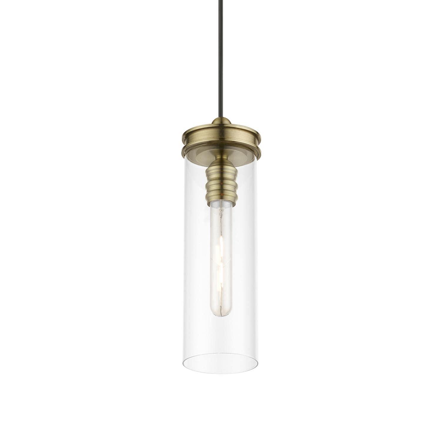 Livex Lighting Devoe 1 - Light Pendant in  Antique Brass
