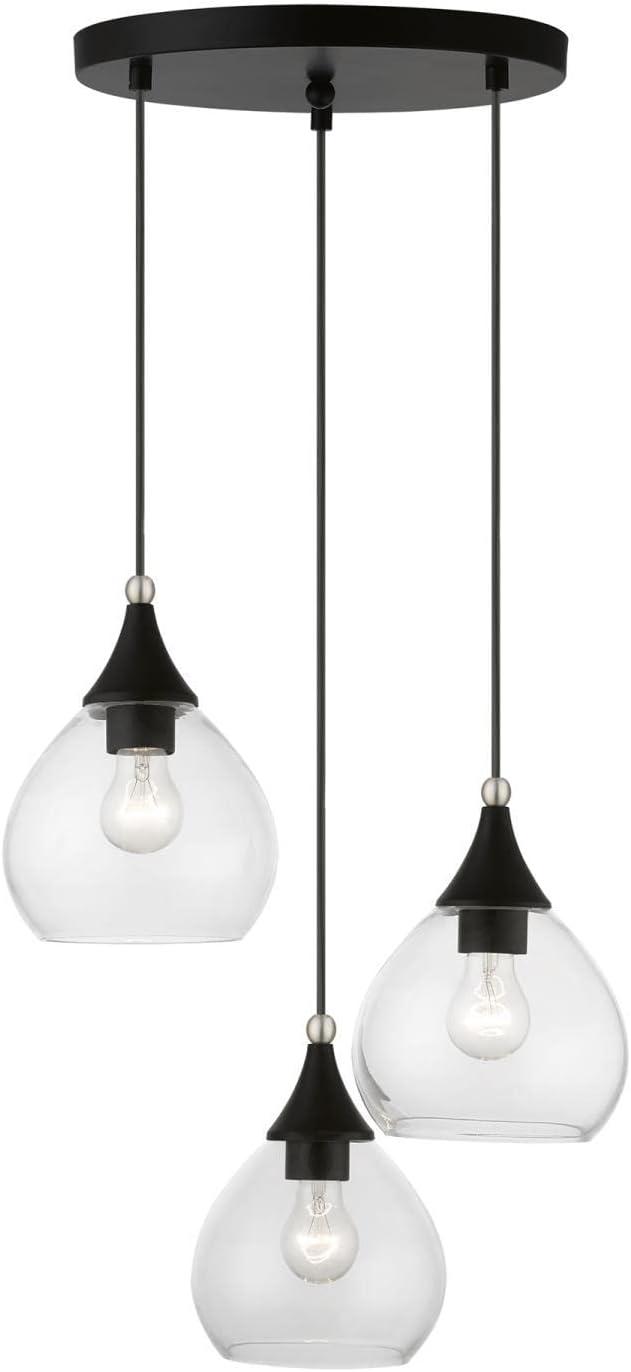 Livex Lighting Catania 3 - Light Pendant in  Black/Brushed Nickel