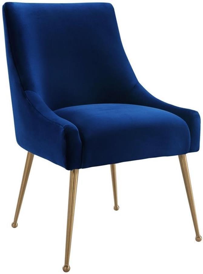 Beatrix 19'' H Velvet Upholstered Metal Parsons Chair