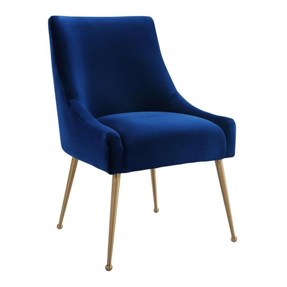Beatrix 19'' H Velvet Upholstered Metal Parsons Chair