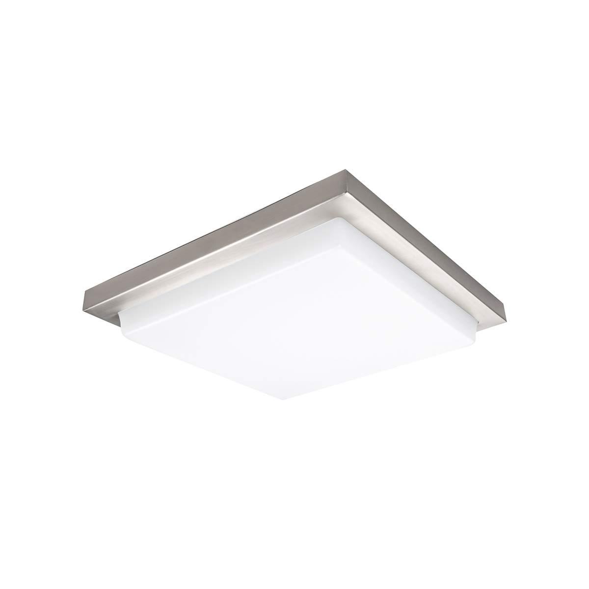 Metro 12" Square LED Flush Mount in Brushed Nickel