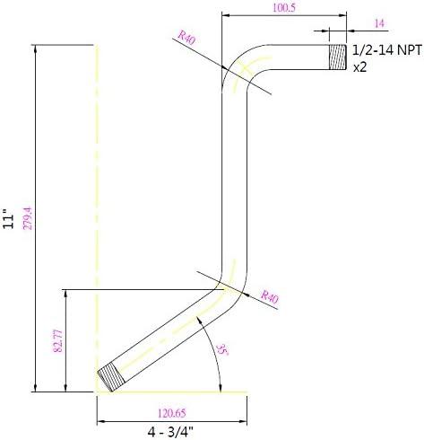 Polished Chrome Wall-Mounted Shower Arm with Flange