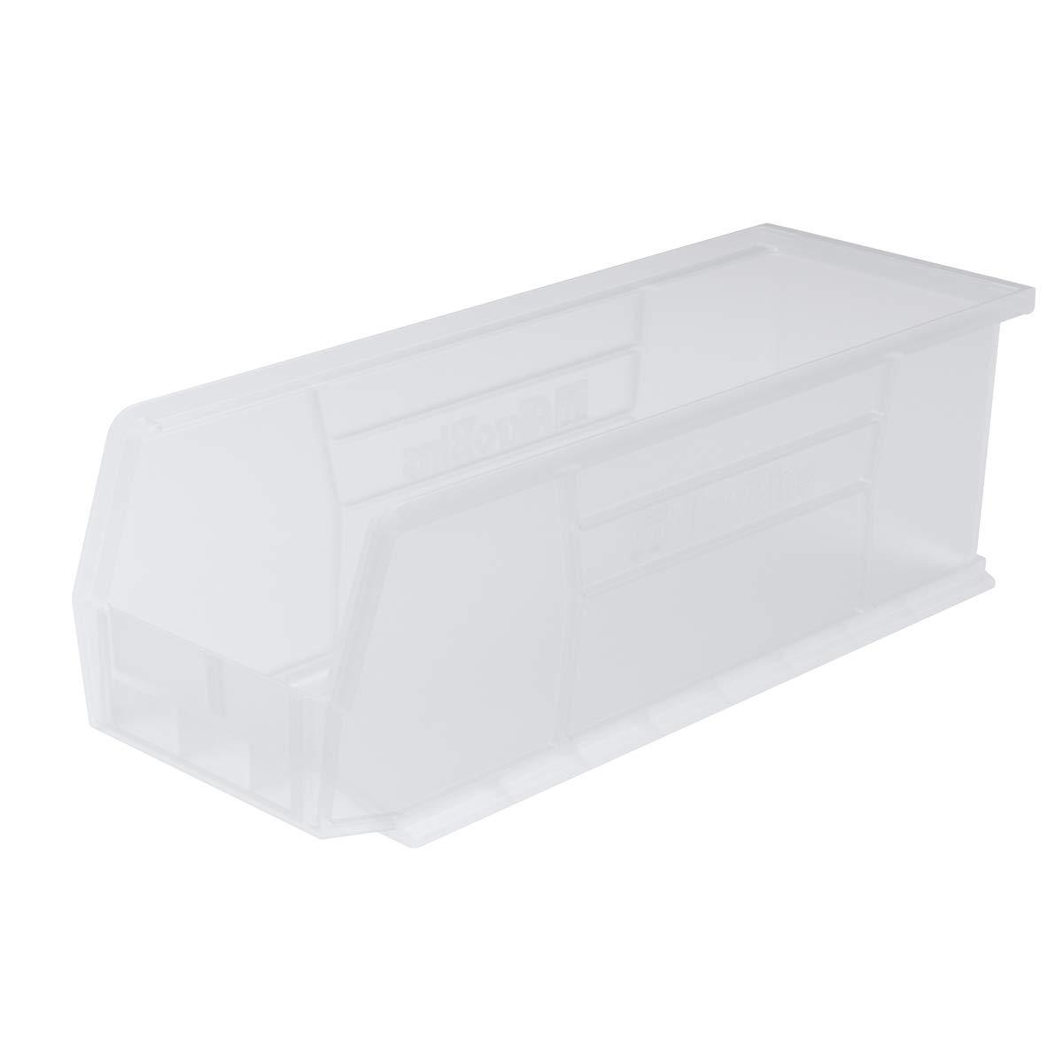Akro-Mils Stackable Storage Bins, AkroBins Stacking Organizer, 15"x5"x5", Clear, 12-Pack