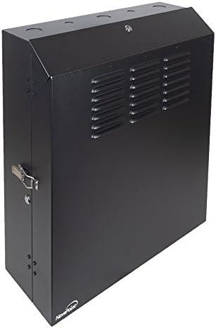 NavePoint 5U Vertical Server Rack Enclosure, Low Profile, 20" Deep, Max Weight Capacity 150lbs - 5U Network Cabinet Vertical Wall Mount, Perforated, Black