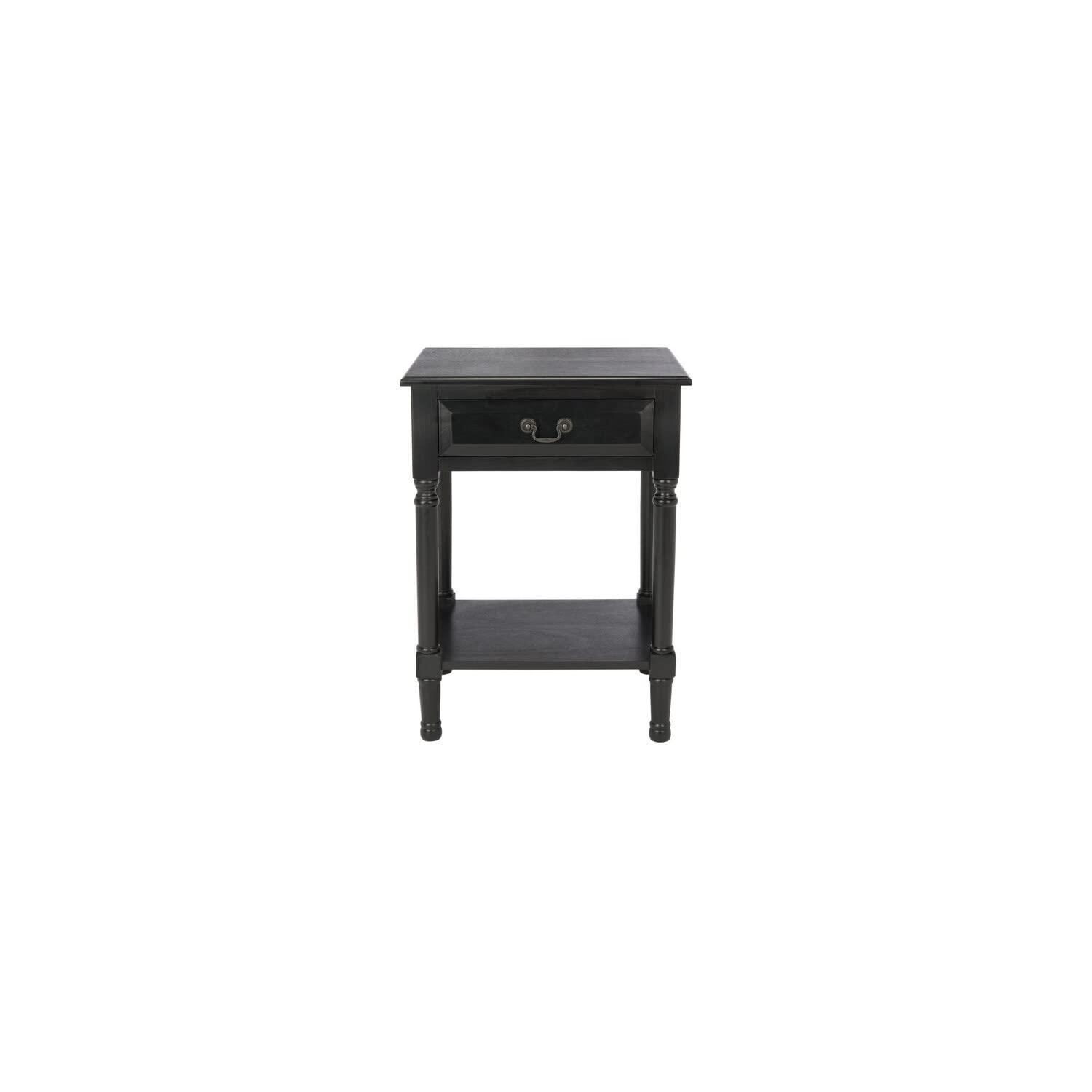 Whitney 1 Drawer Accent Table - Black - Safavieh.