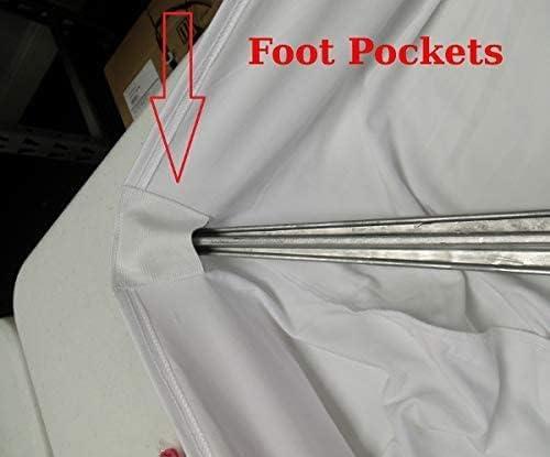 30 x 42 White Stretch Spandex Highboy Cocktail Cover -by Banquet Tables Pro