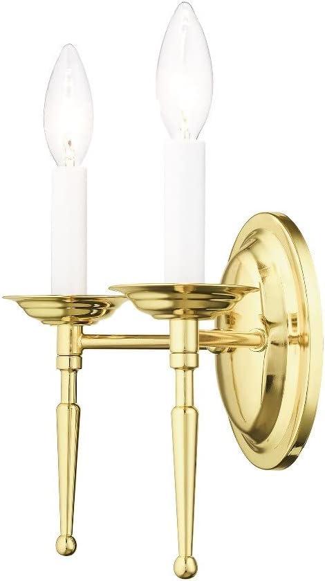 Livex Lighting Williamsburgh 2 - Light Wall Light in  Polished Brass