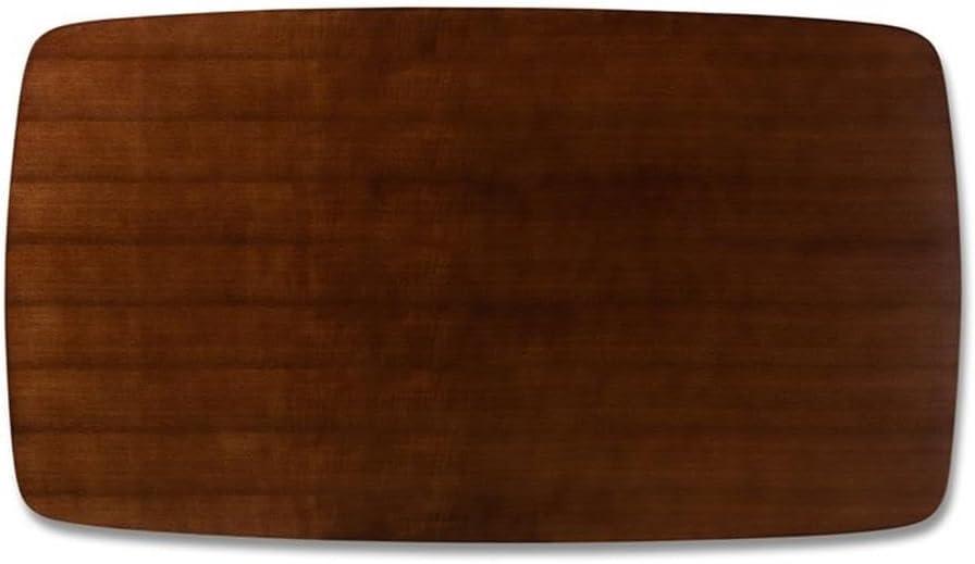 Baxton Studio Edna Wood Dining Table Walnut: Mid-Century Modern, Seats 6, Rubberwood Construction