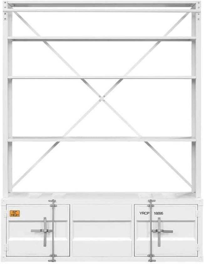 ACME Cargo Bookshelf & Ladder (TV Stand) in White