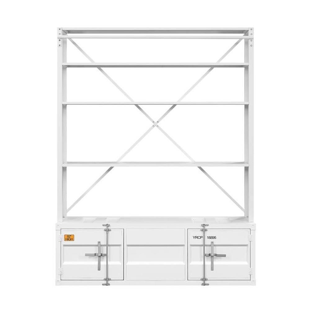 ACME Cargo Bookshelf & Ladder (TV Stand) in White