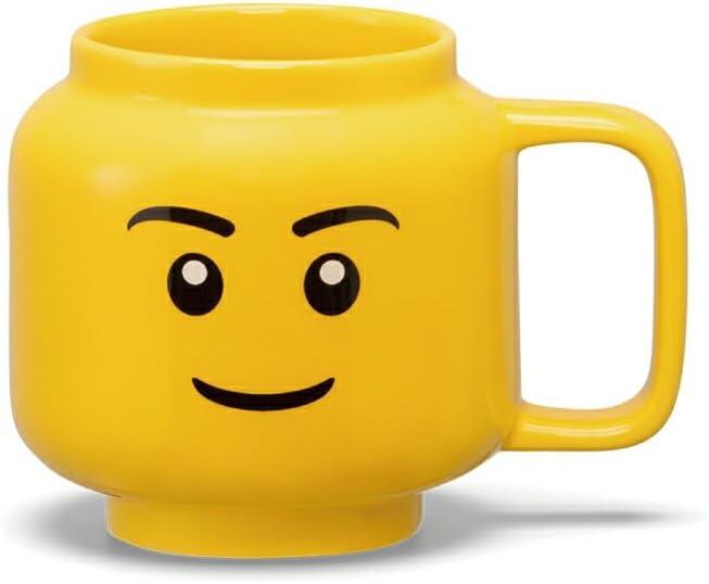 Yellow Boy Face Large Ceramic Mug, 17.9 oz