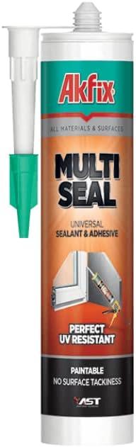 Akfix Hybrid Polymer Sealant - All Purpose Adhesive for Window, Door & Roofing Gutters, Super Bonding to Metal, Wood, Ceramic, PVC, Glass, Concrete, Industrial Adhesives & Sealants | 1 Pack, 9.8 Oz.