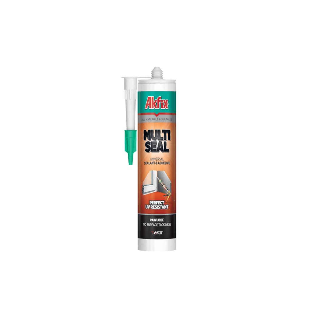 Akfix Hybrid Polymer Sealant - All Purpose Adhesive for Window, Door & Roofing Gutters, Super Bonding to Metal, Wood, Ceramic, PVC, Glass, Concrete, Industrial Adhesives & Sealants | 1 Pack, 9.8 Oz.