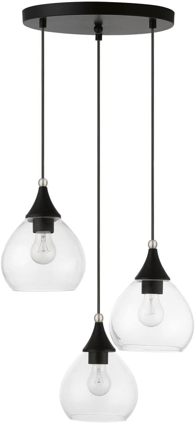 Livex Lighting Catania 3 - Light Pendant in  Black/Brushed Nickel