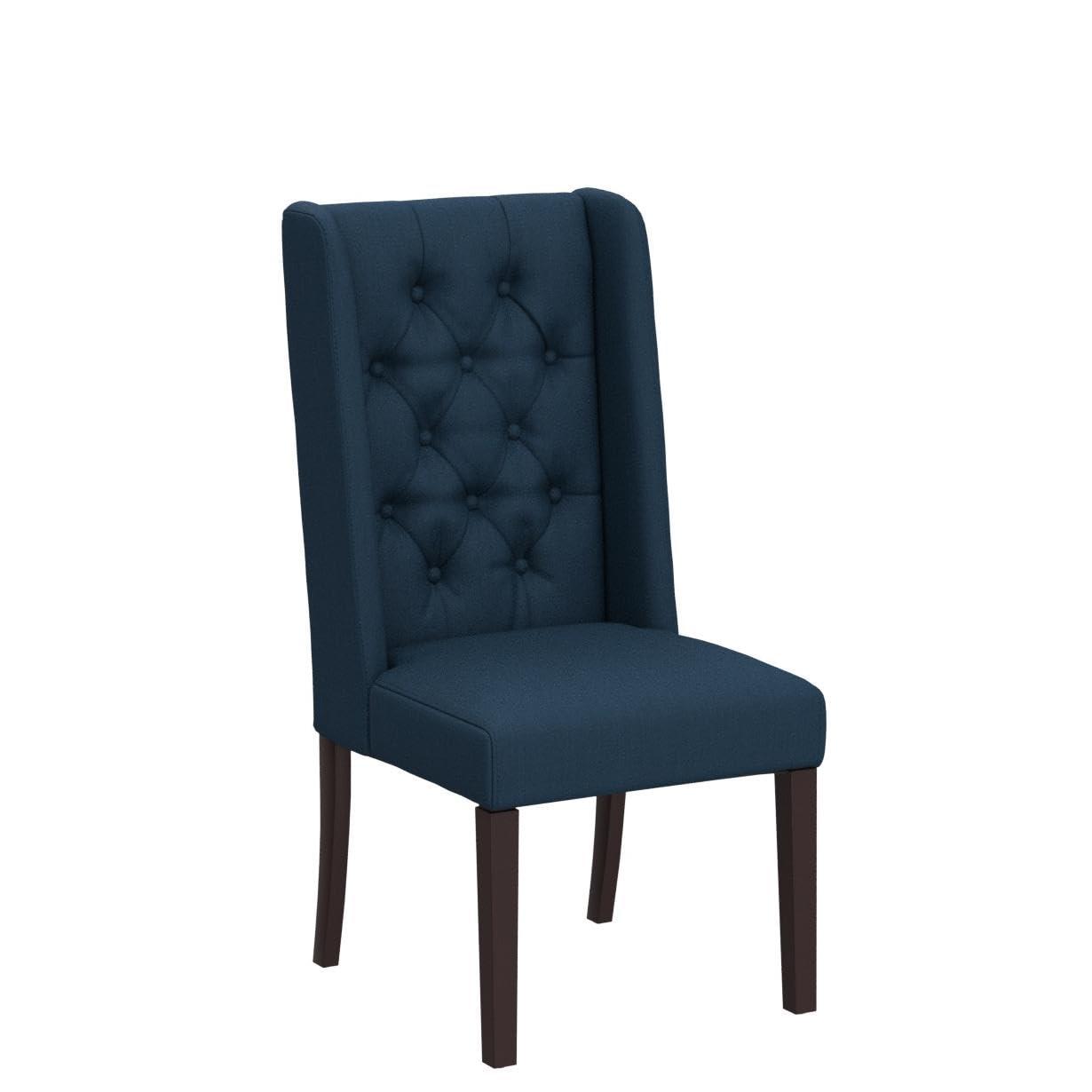 Christopher Knight Home Set of 2 Blythe Tufted Dining Chairs Navy Blue: Polyester Upholstery, Hardwood Frame