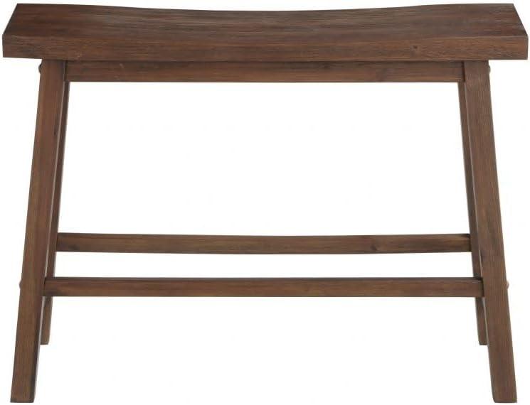 Boraam Wood Sonoma Backless Dining Bench - Chestnut Wire-Brush Finish