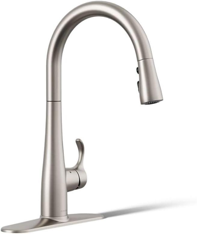 Simplice Touchless Pull-Down Kitchen Sink Faucet with Three-Function Sprayhead