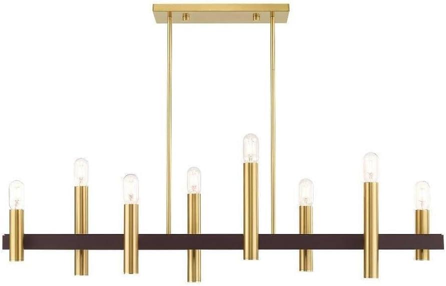 Livex Lighting Helsinki 8 - Light Chandelier in Satin Brass/Bronze