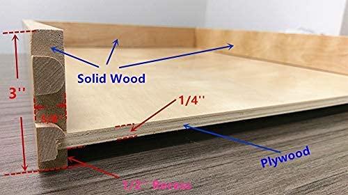 14'' Width Roll out Drawer Roll Out Tray Wood Pull Out Tray Kitchen Cabinet Organizer, Pull-Out Shelf, Include Side Mount Sliders Rear Brackets Wood Sapcer (Fits For RTA Cabinet B18 and Pantry 18)