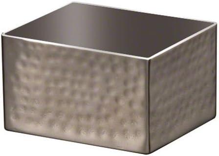 Hammered Silver Stainless Steel Rectangular Sugar Packet Holder