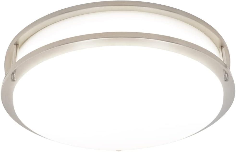 Maxxima 14 in. LED Flush Mount Ceiling Light Fixture, 2100 Lumens, 5 CCT 2700K/3000K/3500K/4000K/5000K, Dimmable