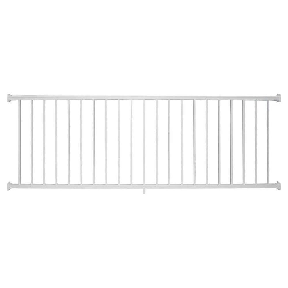 Weatherables Stanford Railing Kit – Aluminum Indoor & Outdoor Railing Kit for Decks, Porches & Balconies, Made with Durable & Low-Maintenance White Textured Powder-Coat Finish (36 in. H x 8 ft. W)