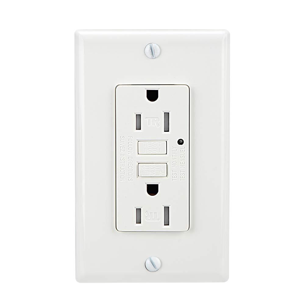 Leviton Smartlockpro Series 15A Self Test Tamper Resistant GFCI Outlet GFTR1-W