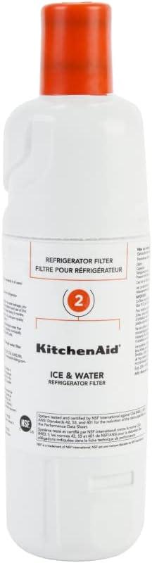 KitchenAid White and Orange Refrigerator Water Filter