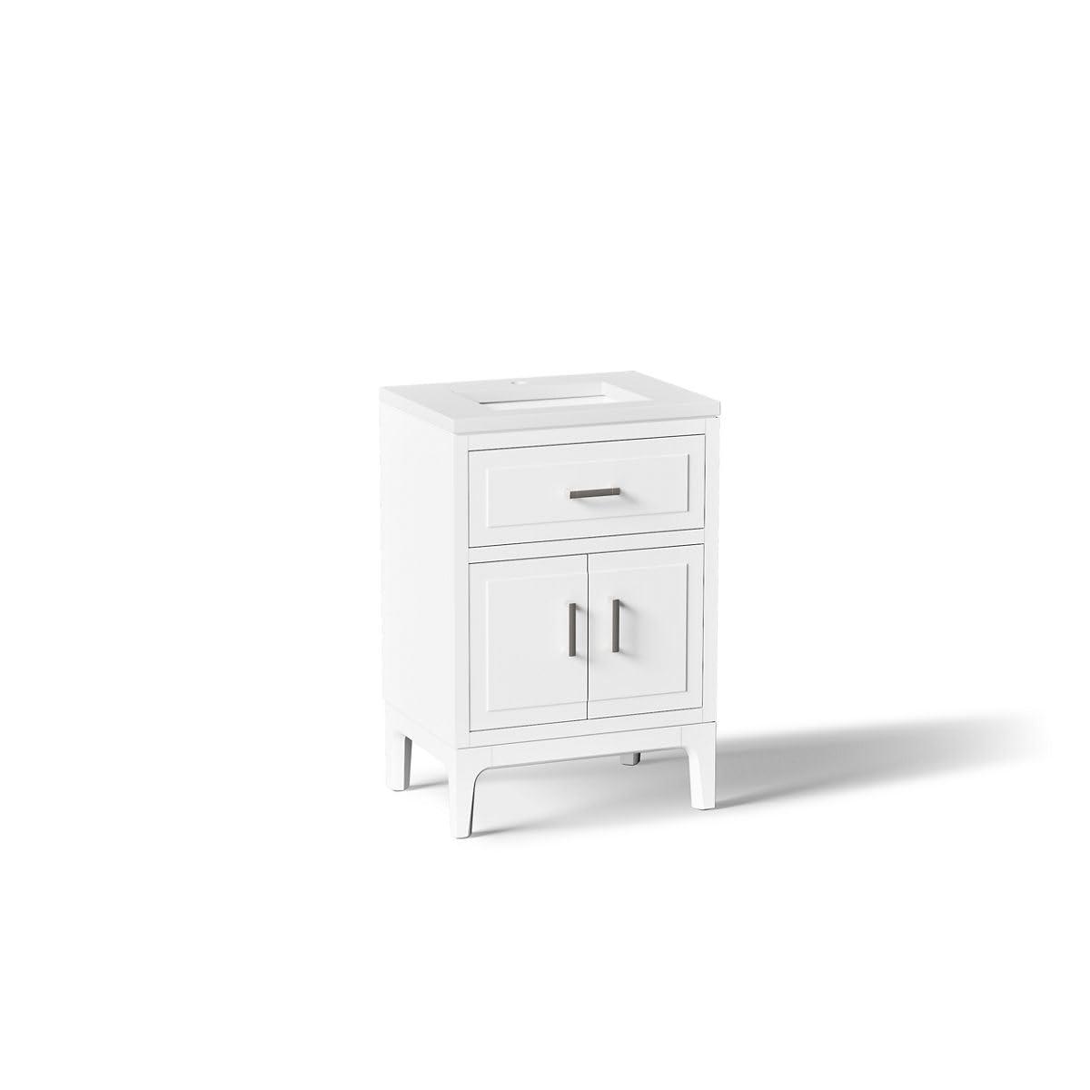 Seer 24" Freestanding Single Bathroom Vanity Cabinet with Sink and Quartz Top
