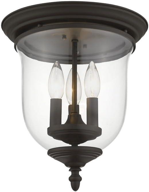 Livex Lighting Legacy 3 - Light Flush Mount in  Antique Brass