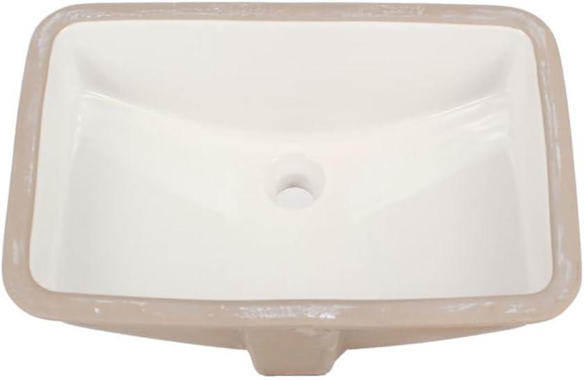 Proflo 14.5625'' White Vitreous China Rectangular Bathroom Sink