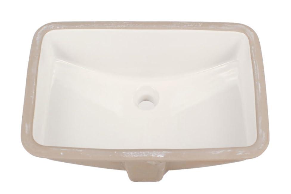 Proflo 14.5625'' White Vitreous China Rectangular Bathroom Sink