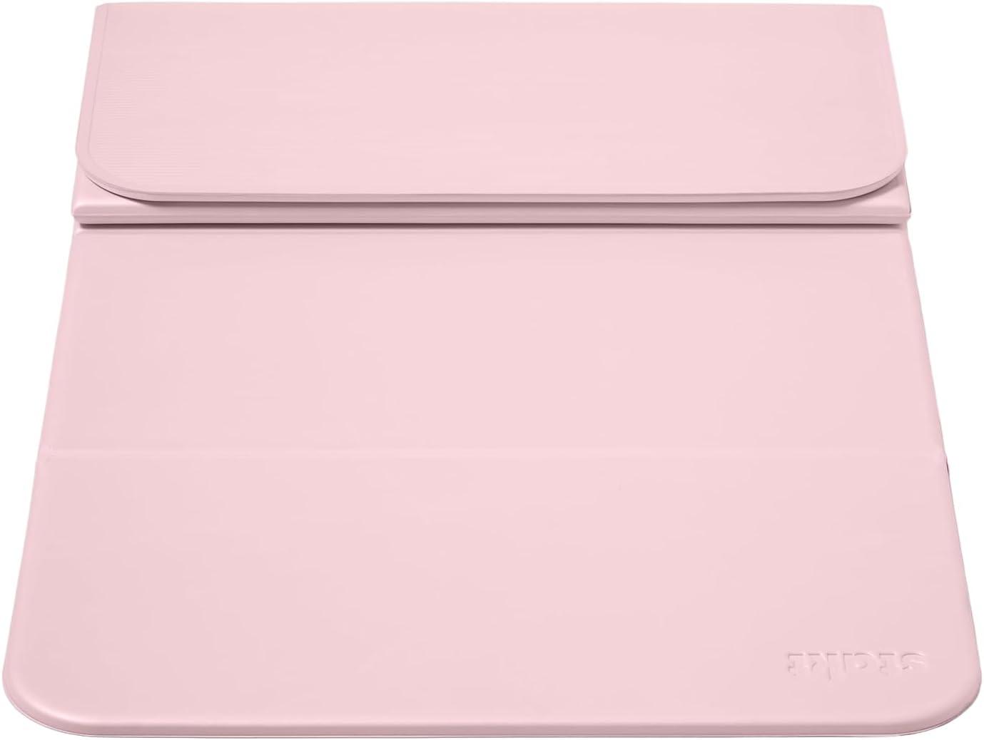 Foldable Pink PVC Yoga and Fitness Mat with Non-Slip Surface