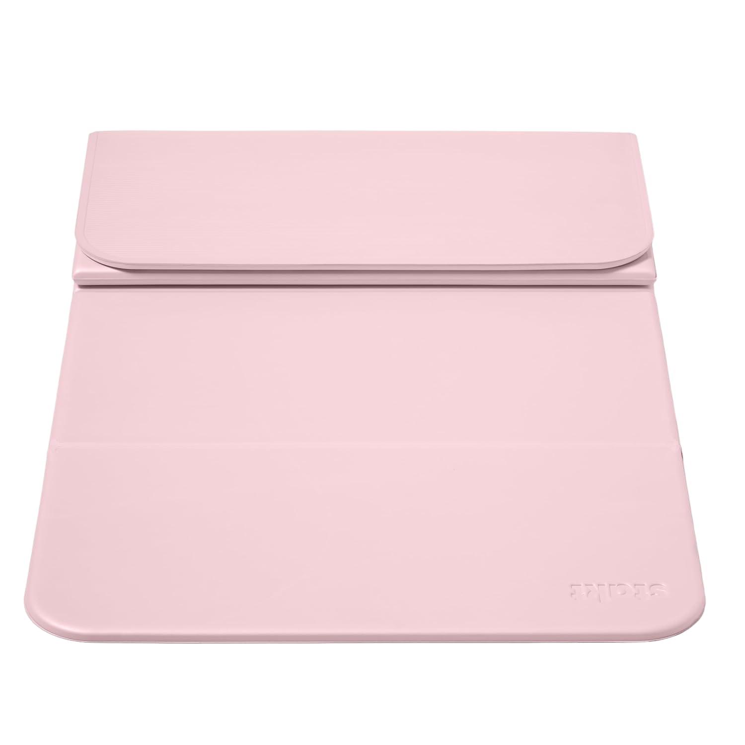 Foldable Pink PVC Yoga and Fitness Mat with Non-Slip Surface