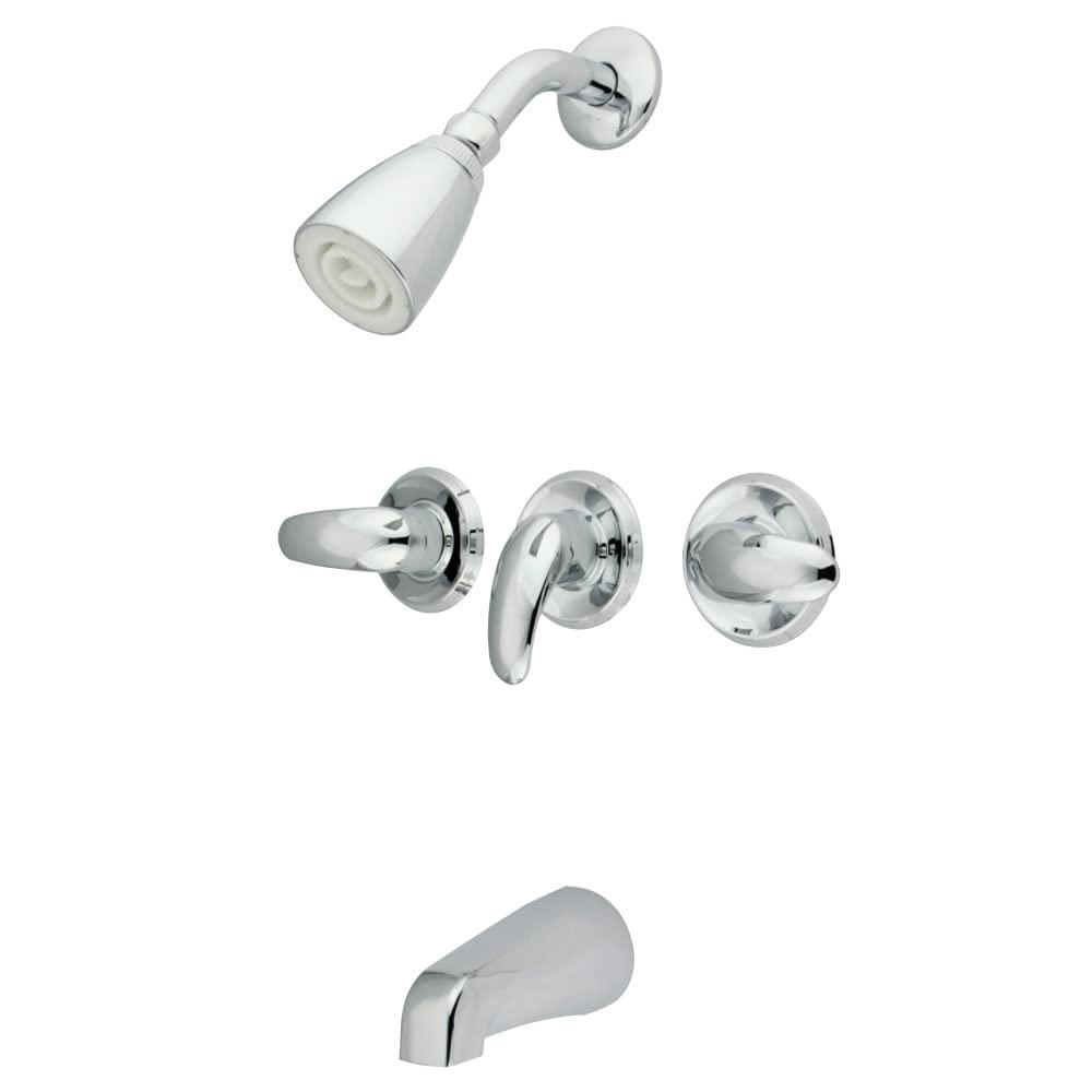 Kingston Brass Legacy Triple-Handle Tub and Shower Faucet