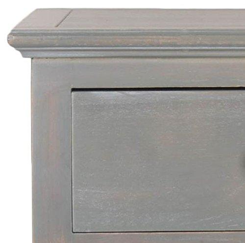 Ziva 1 Drawer Nightstand with Glass Cabinet - Dark Teal - Safavieh.