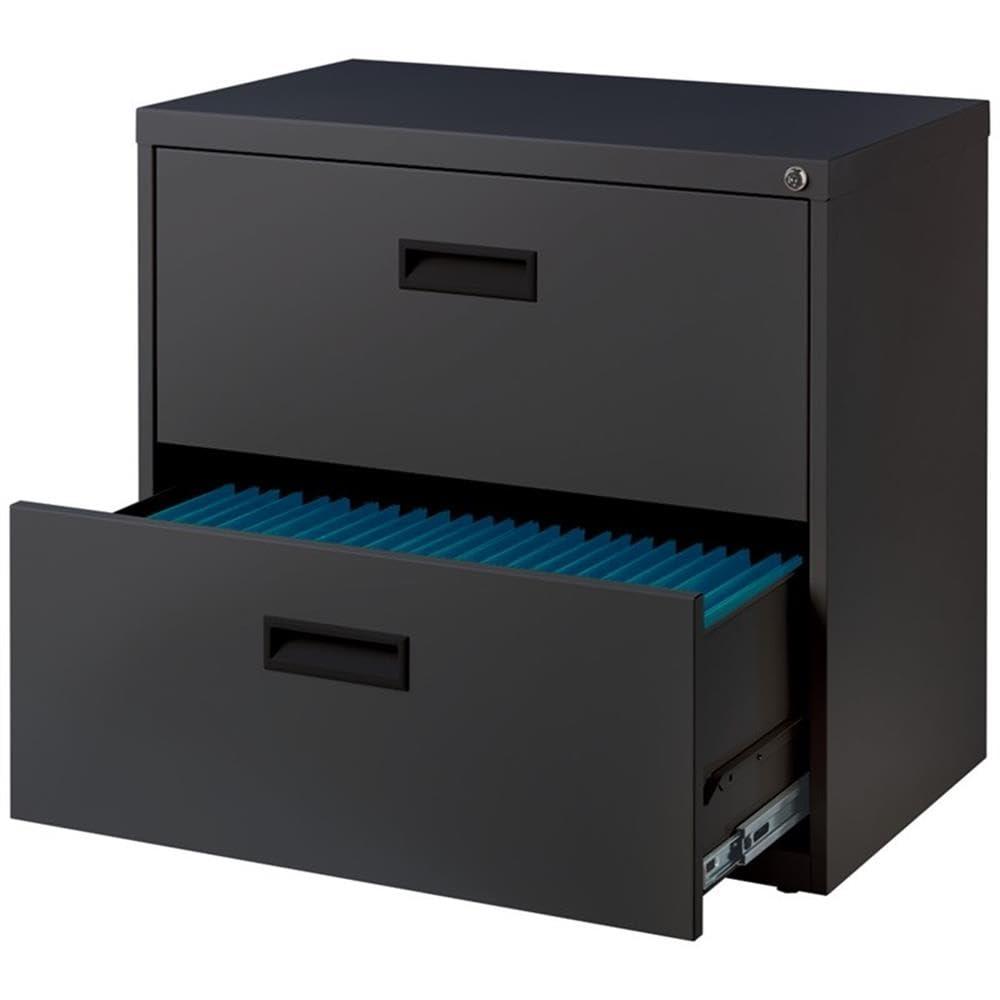 Hirsh 30 inch Wide 2 Drawer Lateral File Cabinet for Home or Office, Charcoal