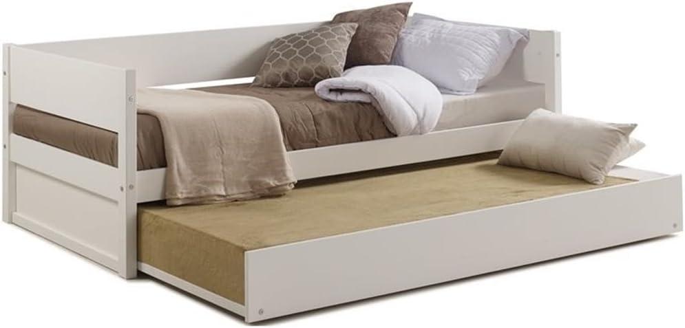 Camaflexi Tribeca Solid Wood Twin Daybed and Trundle Set in White