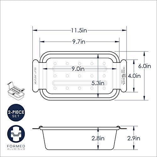 Aluminum Non-Stick Meatloaf Pan with Lifting Trivet