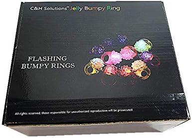 Assorted Multicolor Jelly LED Flashing Party Rings, 96 Count