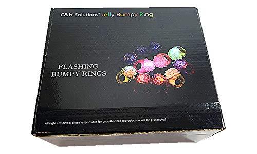 Assorted Multicolor Jelly LED Flashing Party Rings, 96 Count