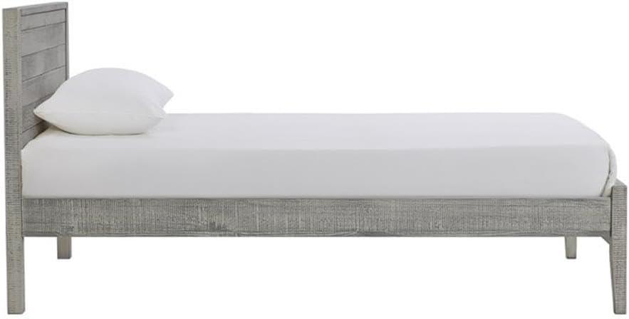 Alaterre Windsor Wood Farmhouse Industrial Bohemian Style 3 Pc Bedroom Set With Slat Twin Bed 2 Nightstands