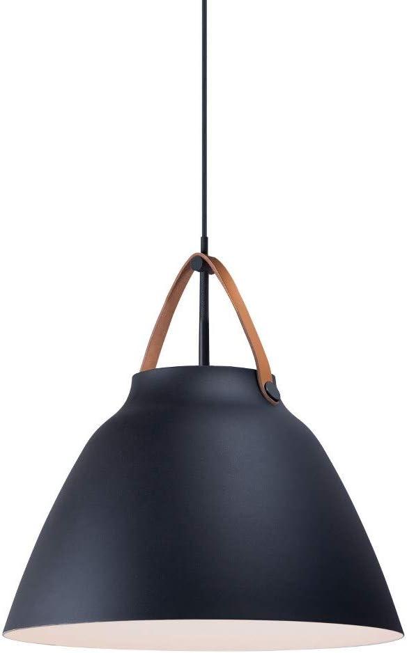 Maxim Lighting Nordic 1 - Light Pendant in  Tan Leather/Black