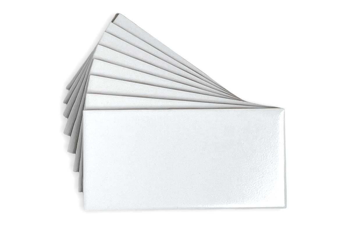 Tenedos White Ceramic 3x6 Glossy Subway Wall Tile Backsplash for Kitchen, Bathroom Shower, Accent Decor, Fireplace (80 Pieces - Box of 10 sq.ft.)