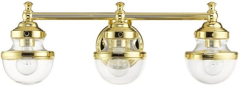 Livex Lighting Oldwick 3 - Light Vanity in  Polished Brass