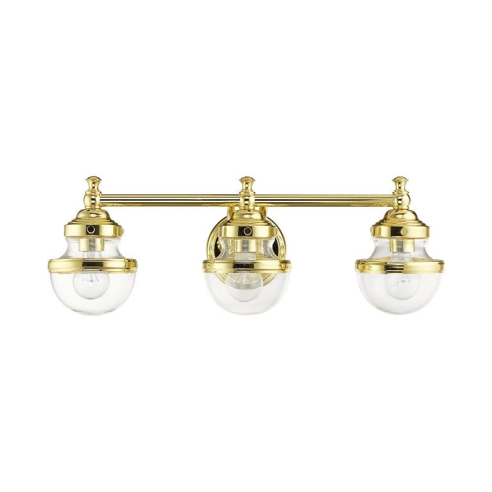 Livex Lighting Oldwick 3 - Light Vanity in  Polished Brass