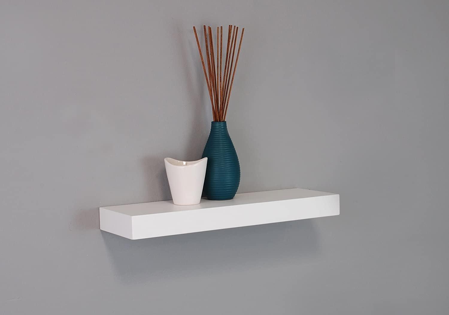 KG Kieragrace Modern Maine Wall Shelves in White (Set of 3)