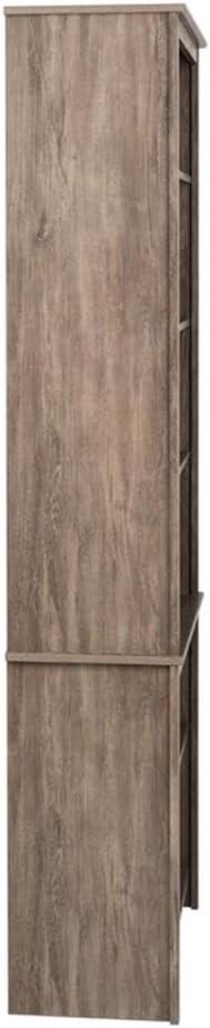 Prepac Tall 6-Shelf Bookcase, Drifted Gray
